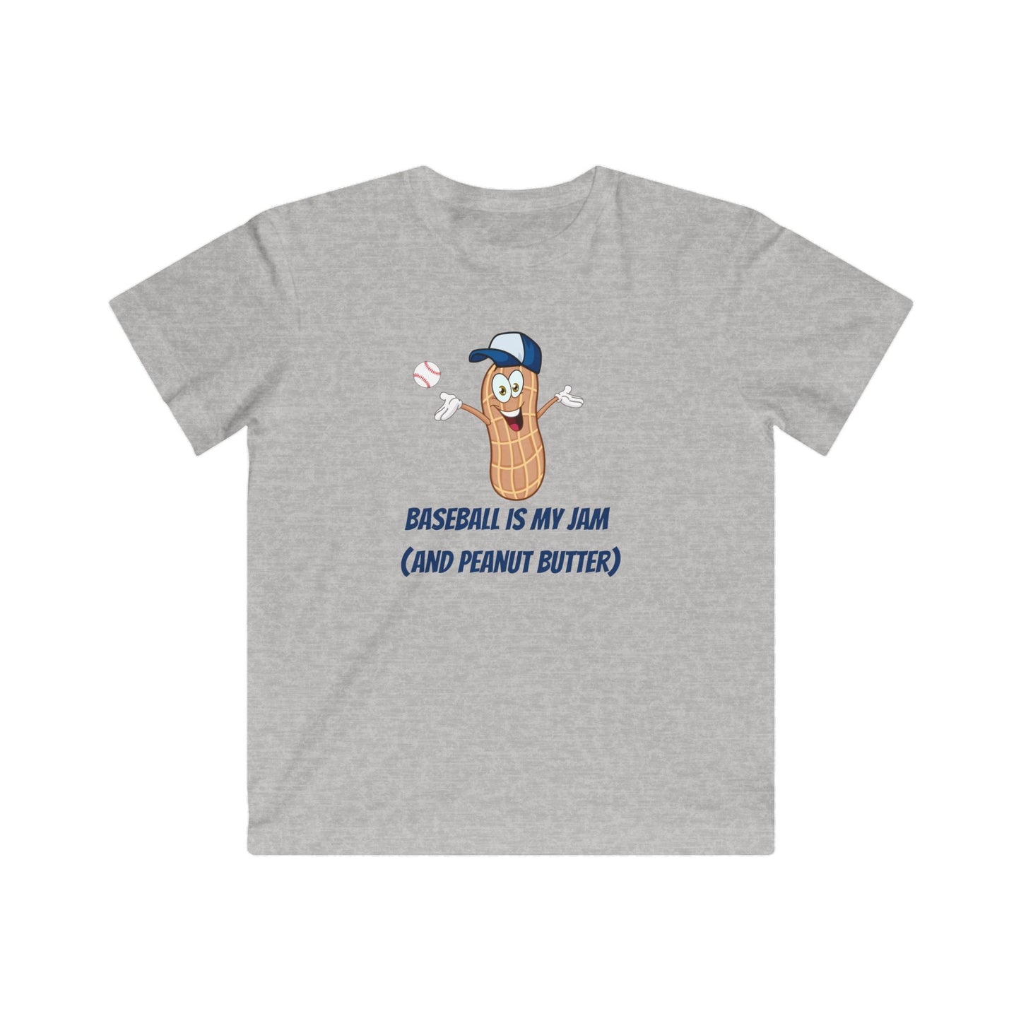 Kids Baseball Tee - Baseball is My Jam and Peanut Butter