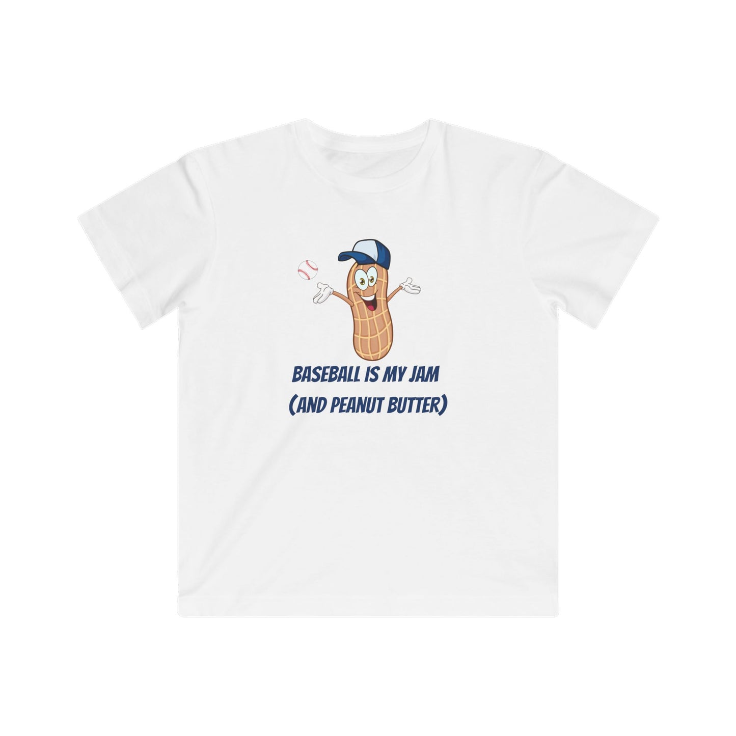 Kids Baseball Tee - Baseball is My Jam and Peanut Butter