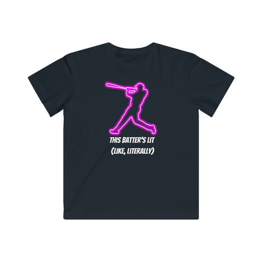 Kids Baseball Tee - This Batter's Lit